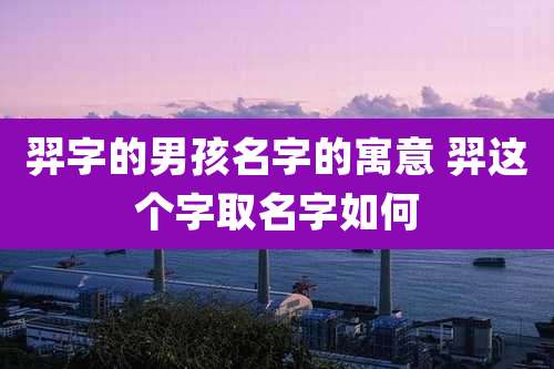 羿字的男孩名字的寓意 羿这个字取名字如何