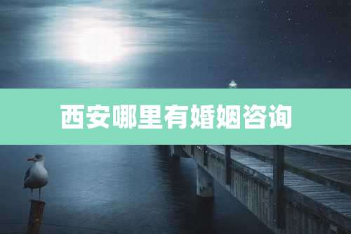 西安哪里有婚姻咨询