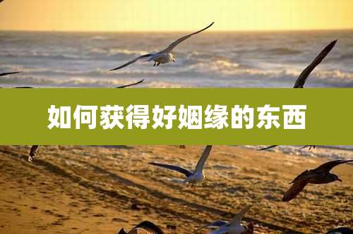 如何获得好姻缘的东西
