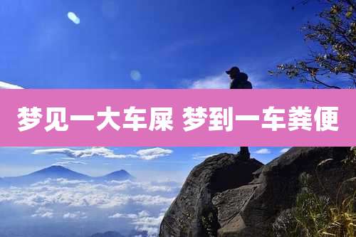 梦见一大车屎 梦到一车粪便