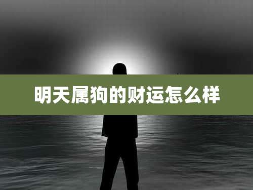 明天属狗的财运怎么样