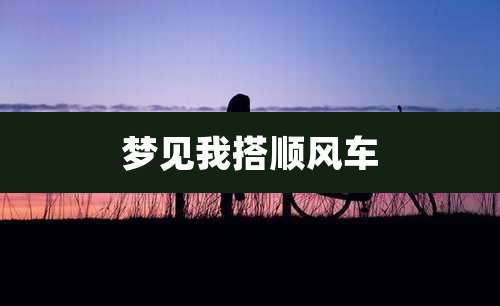 梦见我搭顺风车