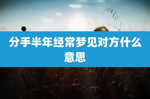 分手半年经常梦见对方什么意思