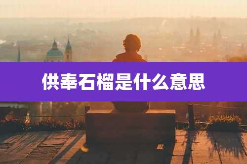 供奉石榴是什么意思