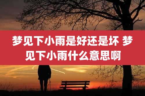 梦见下小雨是好还是坏 梦见下小雨什么意思啊