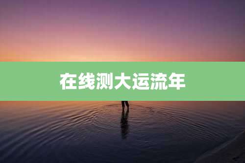 在线测大运流年