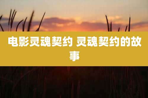 电影灵魂契约 灵魂契约的故事