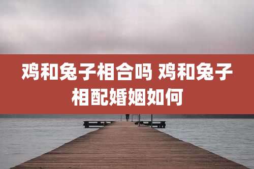 鸡和兔子相合吗 鸡和兔子相配婚姻如何