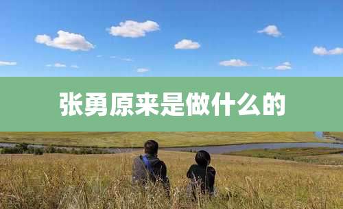 张勇原来是做什么的