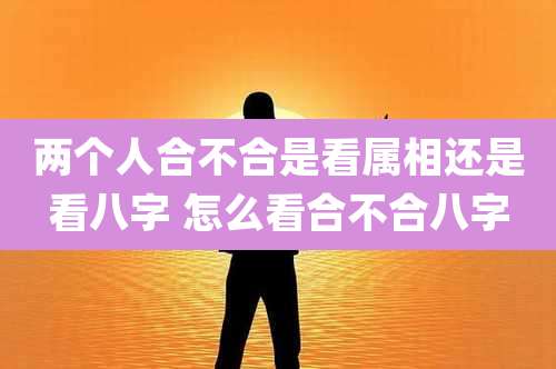 两个人合不合是看属相还是看八字 怎么看合不合八字
