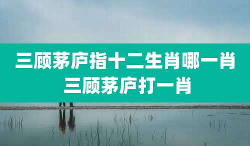 三顾茅庐指十二生肖哪一肖 三顾茅庐打一肖