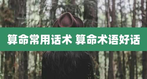 算命常用话术 算命术语好话