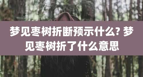 梦见枣树折断预示什么? 梦见枣树折了什么意思