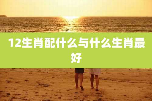12生肖配什么与什么生肖最好
