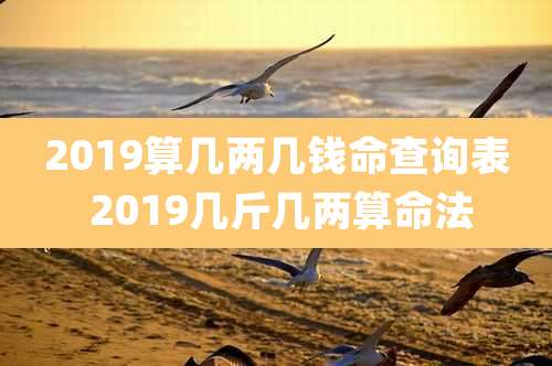 2019算几两几钱命查询表 2019几斤几两算命法