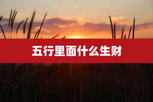 五行里面什么生财