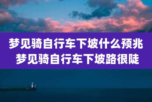 梦见骑自行车下坡什么预兆 梦见骑自行车下坡路很陡