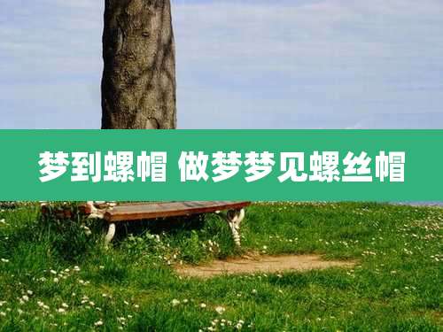 梦到螺帽 做梦梦见螺丝帽