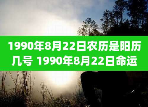 1990年8月22日农历是阳历几号 1990年8月22日命运