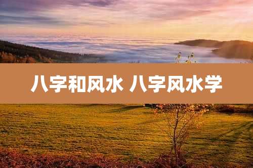 八字和风水 八字风水学
