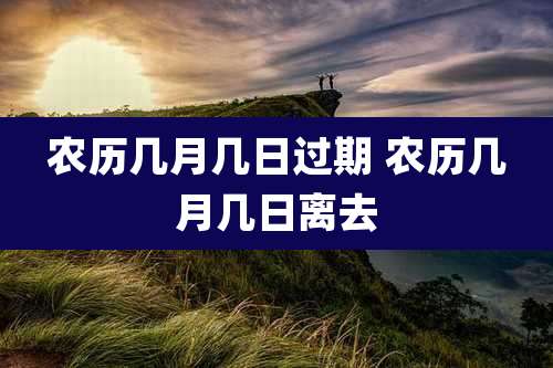 农历几月几日过期 农历几月几日离去