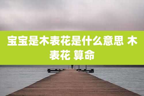 宝宝是木表花是什么意思 木表花 算命