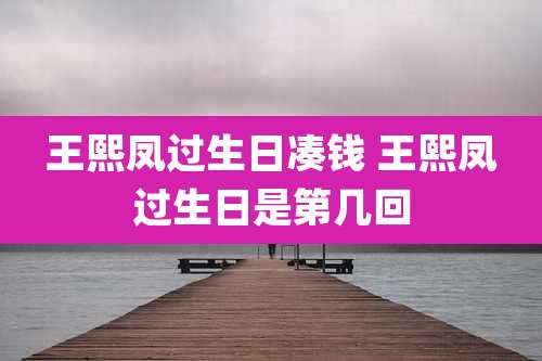 王熙凤过生日凑钱 王熙凤过生日是第几回