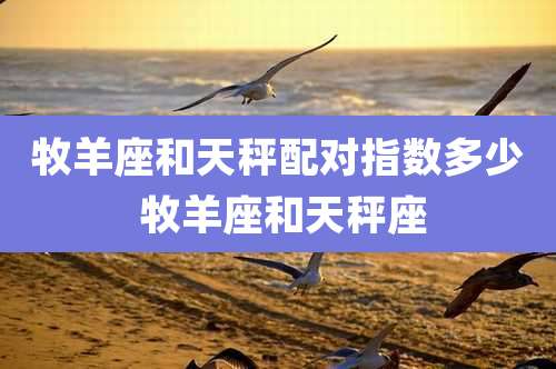 牧羊座和天秤配对指数多少 牧羊座和天秤座