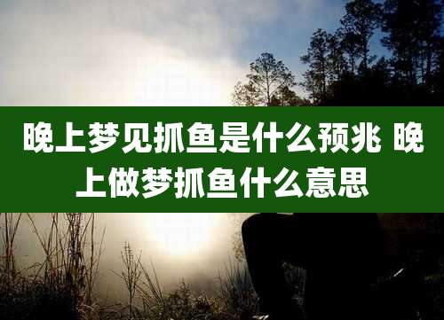 晚上梦见抓鱼是什么预兆 晚上做梦抓鱼什么意思