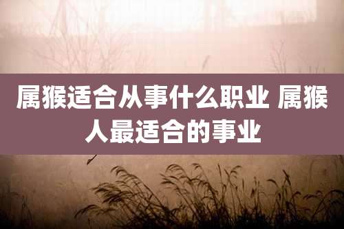 属猴适合从事什么职业 属猴人最适合的事业
