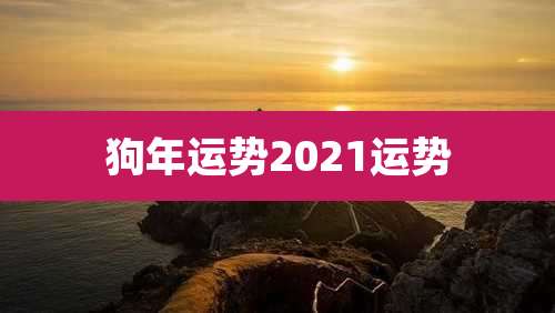 狗年运势2021运势