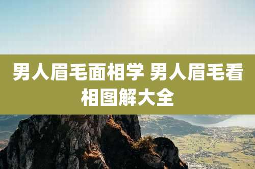 男人眉毛面相学 男人眉毛看相图解大全