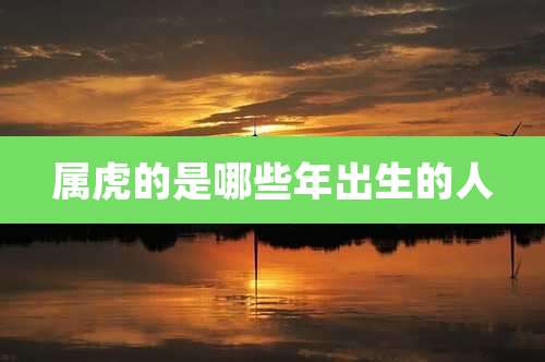 属虎的是哪些年出生的人