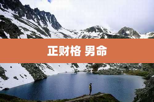 正财格 男命