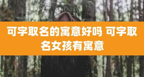 可字取名的寓意好吗 可字取名女孩有寓意