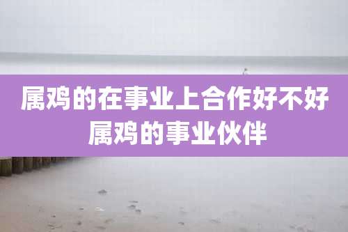 属鸡的在事业上合作好不好 属鸡的事业伙伴