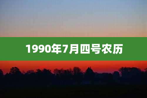 1990年7月四号农历