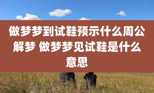 做梦梦到试鞋预示什么周公解梦 做梦梦见试鞋是什么意思