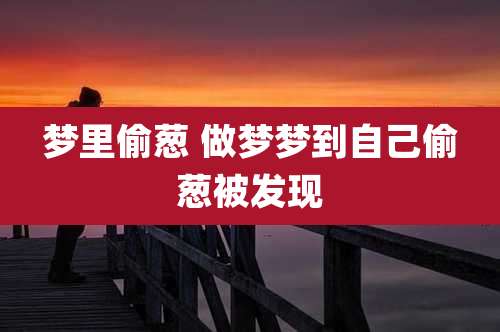 梦里偷葱 做梦梦到自己偷葱被发现