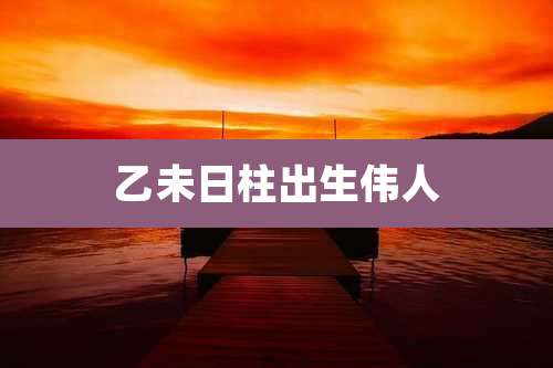 乙未日柱出生伟人