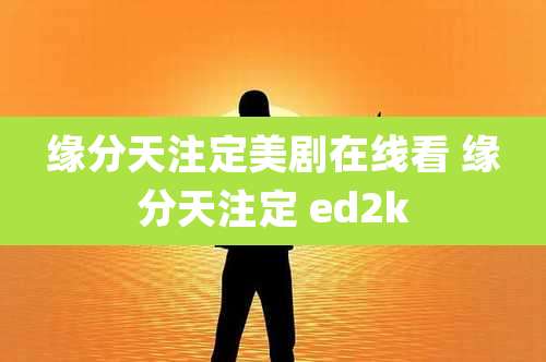 缘分天注定美剧在线看 缘分天注定 ed2k