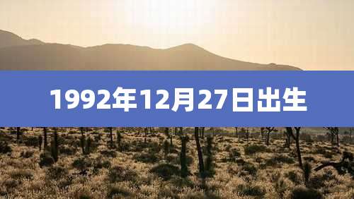 1992年12月27日出生
