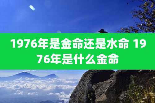 1976年是金命还是水命 1976年是什么金命