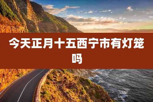 今天正月十五西宁市有灯笼吗