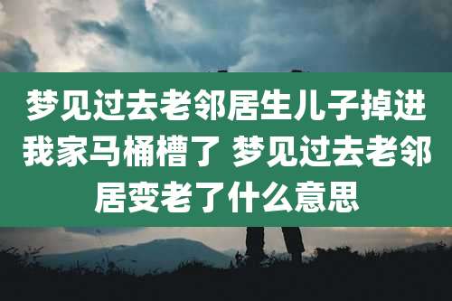梦见过去老邻居生儿子掉进我家马桶槽了 梦见过去老邻居变老了什么意思