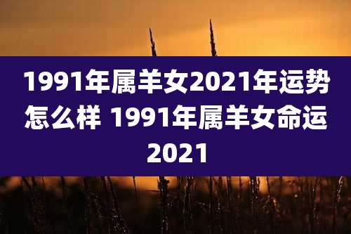 1991年属羊女2021年运势怎么样 1991年属羊女命运2021