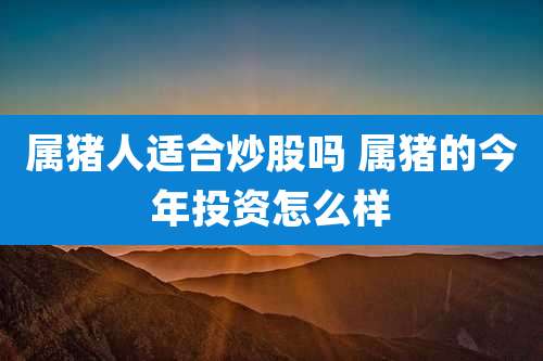 属猪人适合炒股吗 属猪的今年投资怎么样