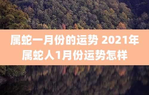 属蛇一月份的运势 2021年属蛇人1月份运势怎样