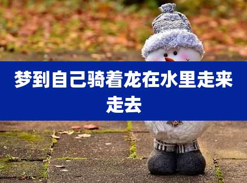 梦到自己骑着龙在水里走来走去