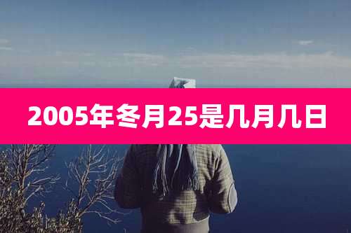 2005年冬月25是几月几日